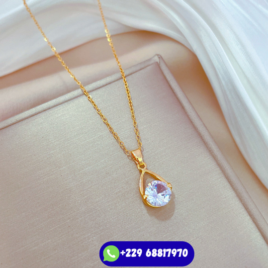 Collier luxueux en zircon goutte d’eau – Cadeau parfait pour la fête des mères